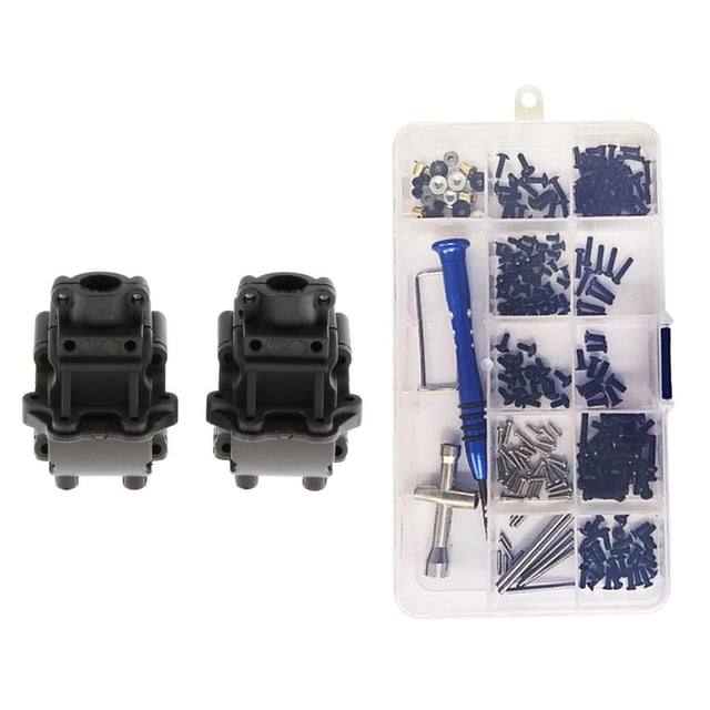 de plástico Cubierta del engranaje inferior de tornillos surtido de tueas de tornillos hexagonales para modelo de Hugo Tuercas de tornillos de coche RC