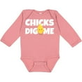 thumbnail image 3 of Inktastic Chicks Dig Me Boys Long Sleeve Baby Bodysuit, 3 of 5