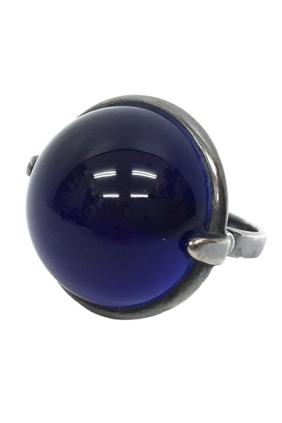 Pre-Owned Bottega Veneta colored stone ring, AG925 silver, size 8.5, men's/women's/unisex.