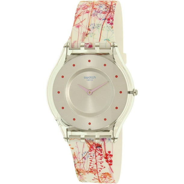 Swatch Swatch Women's Classic SFE102 Clear Silicone Swiss Quartz
