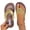 Gold, variant on hoksml Women's Fringe Trim Flip Flops, Cushioned Non-Slip Flat Sandals for Beach and Casual Wear