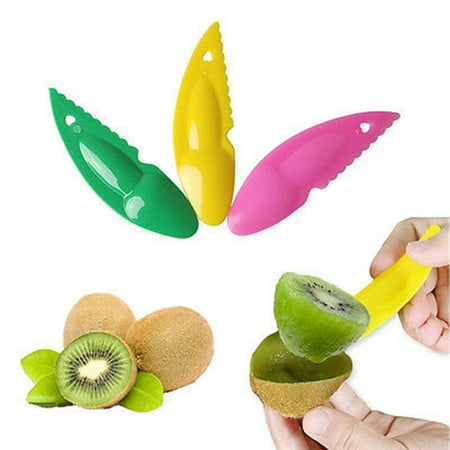 

Buytra 10Pcs Kiwi Dig Spoon Peeler Scoop Plastic Fruit Knife Slicer Peeler Cutter Tool