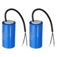 thumbnail image 1 of Uxcell 200uF 250VAC 2 Fils 50/60Hz CD60 Condensateur de Course 2 Pack, 1 of 5