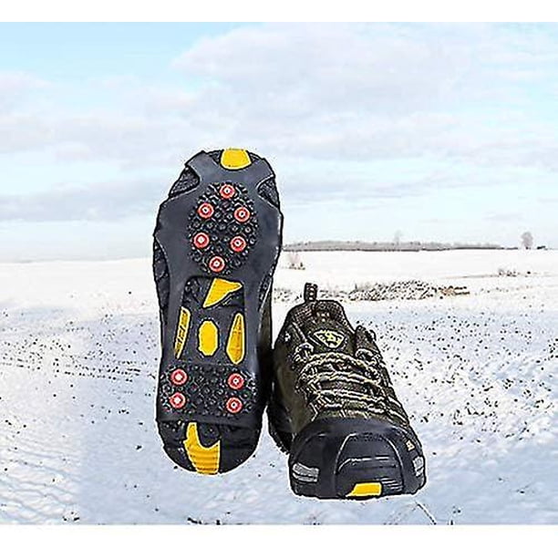 Tacos De Hielo, Pinzas De Hielo Tacos De Tracción Zapatos Y Botas Clavos De Goma Para Raquetas De Nieve Crampones Con 10 Tacos De Acero Los Tacos Previenen Las Actividades Al Aire Libre De W