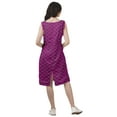 thumbnail image 5 of Moomaya Printed Rayon Casual Knee Length Dresses Women Boat Neck Shift Dress, 5 of 6
