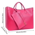 thumbnail image 3 of Bolso de playa rosa, bolso tote para hombre y mujer, bolso de viaje de playa, bolso tote lavable, bolso hueco para la playa, bolso de silicona para el mercado deportivo, 3 of 7