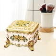 thumbnail image 4 of European Style Vintage Jewelry Box Treasure Case Retro Keepsake 7.5cmx7.5cmx5cm, 4 of 8