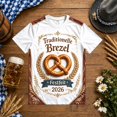 thumbnail image 2 of Bibifish Mens T Shirts Short Sleeve Crew Neck Pretzel Oktoberfest Print Tees German Festival Vintage Casual Daily Tops, 2 of 4