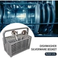 thumbnail image 2 of Dishwasher Silverware Replacement Basket,2 In 1 Home Dishwasher Silverware Utensil Basket with Foldable Handle,Keep Cutleries Clean & Organized,Fit Most Dishwasher Models(Grey), 2 of 8