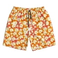 thumbnail image 3 of Uemuo Orchids Flowers Pattern Men's Swim Trunks Hawaiian Beach Bathing Suit Swimsuits Beach Quick-Dry Shorts with Pockets-Large, 3 of 9
