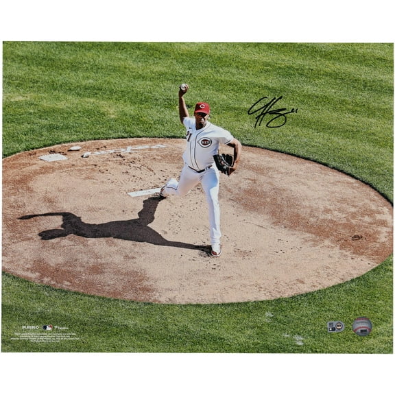 Hunter Greene Cincinnati Reds Autographed 16" x 20" First Pitch Opening Day 2023 Photograph - Fanatics Authentic Certified