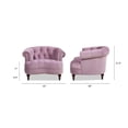 thumbnail image 4 of Jennifer Taylor Home La Rosa Victorian Tufted Accent Chair Lavender, 4 of 5