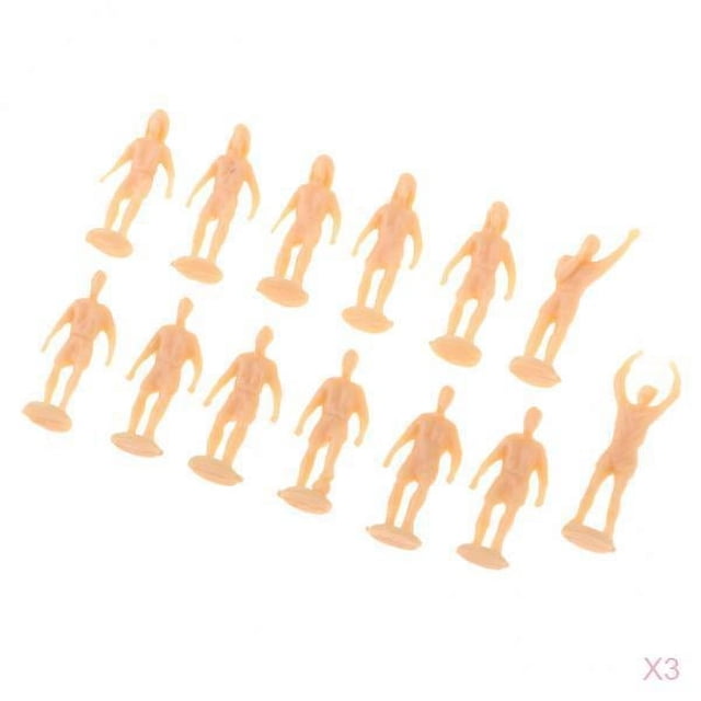 KLKCMS 1/87 HO Layout Soccer Football Player Action Figure Model Toys Unpainted 36X