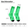 thumbnail image 5 of Green Tie Dye Stockings Women Men Spiral Swirl Socks Medium Soft Vintage Socks Autumn Runn, 5 of 7
