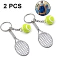 thumbnail image 1 of 2 pcs Mini Metal Sports Keychain Cute Rotating Soccer Keychain Basketball Keyring Tennis Ball Keychain Perfect Gifts, 1 of 9