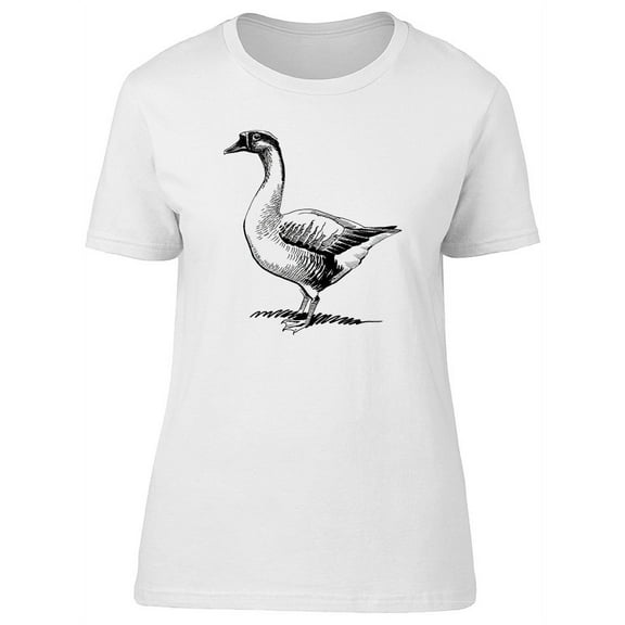 Sketch Of Goose T-Shirt Women -Image by Shutterstock, Female Medium