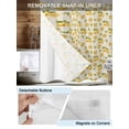 thumbnail image 3 of No Hook Cloth Fabric Shower Curtain with Snap in Liner, Summer Lemon Waterproof Shower Curtains Set with See Through Top Window, Yellow Fruit Watercolor Pastoral Beige Bath Curtains Shower 72"x84", 3 of 6