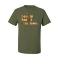 thumbnail image 2 of Wild Bobby, Beauty Has No Skin Tone Black History Power Melanin, Black Pride, Men Graphic Tee, Military Green, XX-Large, 2 of 4