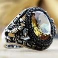 thumbnail image 5 of Vintage Mens Scorpion Ring Adjustable Copper Electroplated Geometric Faceted Gemstone Fashion Ring, 5 of 5