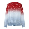 thumbnail image 5 of Chandail en Molleton de Noël pour Femmes 2023 Mode Imprimé Col Rond Pull Manches Longues Blouse Confortable Chandail en Molleton en Solde, 5 of 5