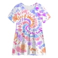 thumbnail image 4 of KPOPLK Girls Pajamas Set 2-Piece Short Sleeve Summer Kids Dress Shirt and Shorts PJs Sleepwear Outift Size 5-6 Years, 4 of 9