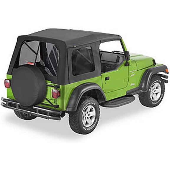 Bestop Jeep Wrangler with Tinted Windows Super top Replacement, Black