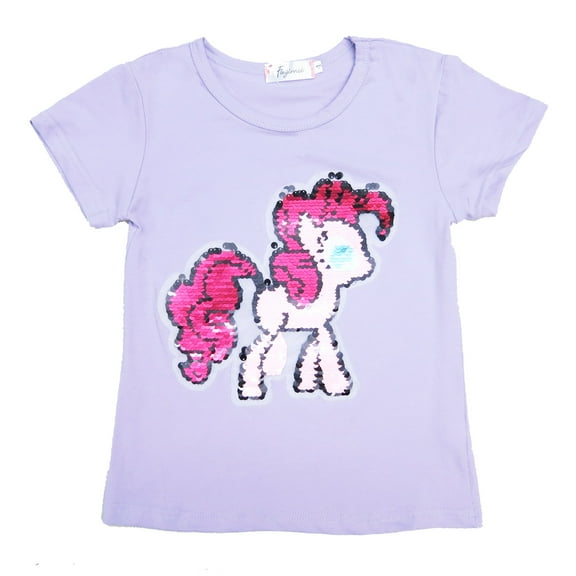 Wenchoice Lavender Flip Sequins Little Pony T Shirt Girl'S Xxl(9Y-10Y)