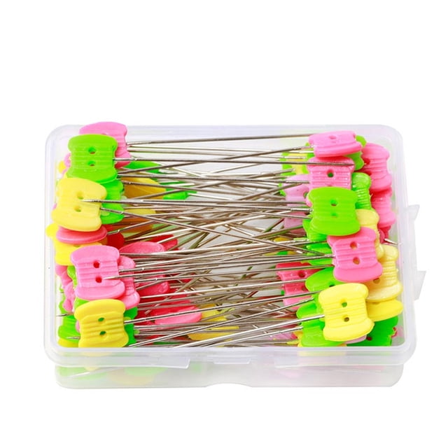 DressMinking Pasados Bordado Posicionamiento DIY CRAFT Fijación Sastre Acolchado Costura Agujas Herramientas Accesorios Color Random 2 Agujeros 50pcs seitruly HA012259-01