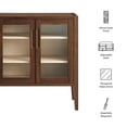 thumbnail image 2 of Modway Nell Tempered Glass Doors Accent Cabinet in Walnut, 2 of 9