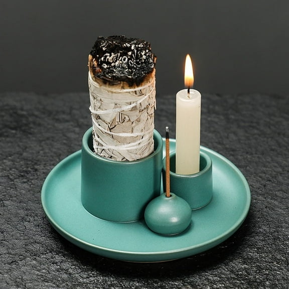 1pc Multifunctional Ceramic Burner, for Sage, Palo Santo Sticks, Incense Sticks, Candle Holders Suitable for Home Decoration Boy Gifts (No Incense）