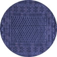 thumbnail image 1 of Ahgly Company Machine Washable Indoor Round Persian Blue Traditional Area Rugs, 8' Round, 1 of 4