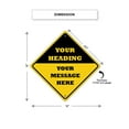 thumbnail image 5 of Your Heading Your Text Here Novelty Display Outdoor Indoor Unique Aluminum Metal Sign 12"x12", 5 of 5