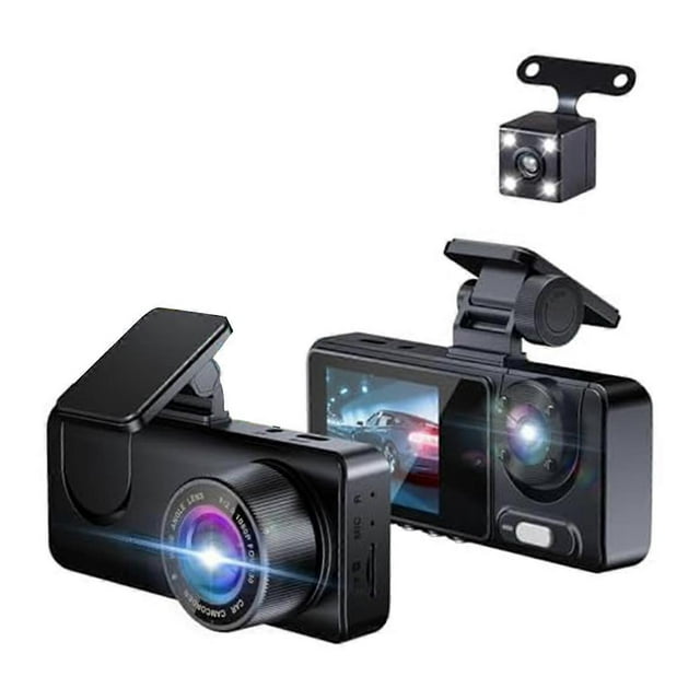 Car Dash Cam Front and Rear, 1080P Driving Recorder Camera, G-Sensor, Parking Monitor, Loop Recording with 64G SD Card