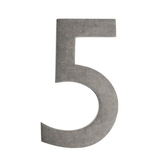 Floating House Number 5, Antique Pewter - 5 in.