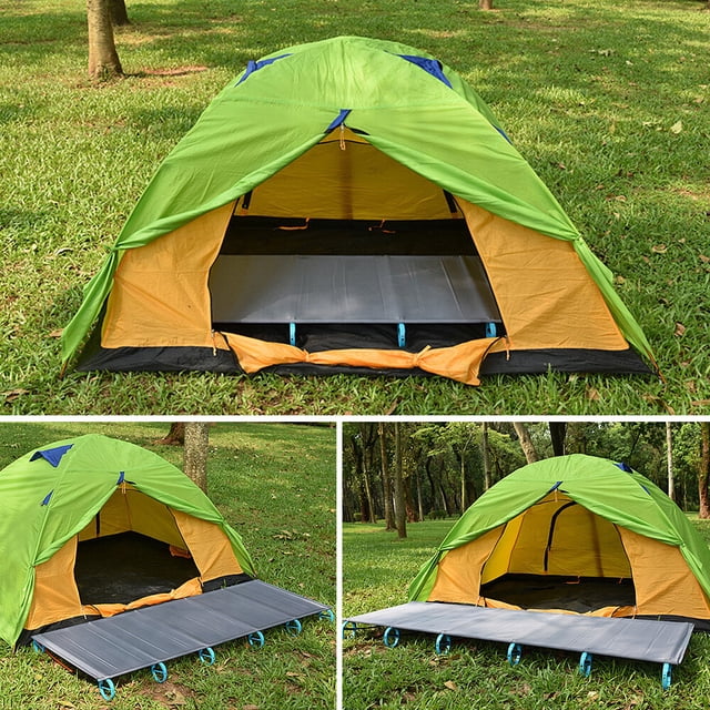 Cama de Campamento Portátil de Traval Al Aire Libre Aleación de Aluminio de Aluminio Traval Cot Cama Ultralight Tent para Senderismo de Montañismo
