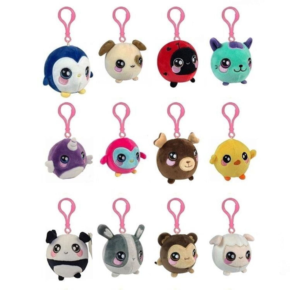 License 2 Play - Squeezamals Scented Plush - BORIS the Moose (Plastic Key Clip - 2.5 inch