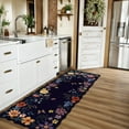 thumbnail image 2 of Moynesa 2'x6' Floral Runners for Hallways, 2x6ft Kitchen Runner Rug Ultra-Thin Soft Rug, Non-Slip Washable Rug Runner Stain Resistant Boho Rug Low-Pile Carpet Runner for Bathroom Bedroom,Purple, 2 of 7