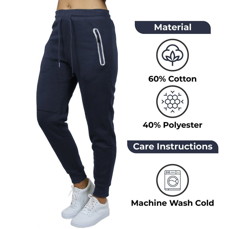 Real Essentials 3 Pack: Women's Relaxed Fit Fleece Jogger Sweatpants -  Casual Athleisure (Available in Plus Size)