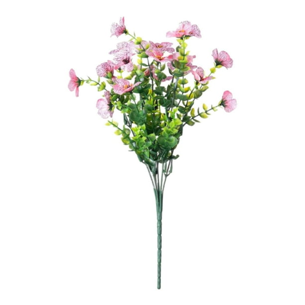 Ramo de flores violetas artificiales para exteriores Rosa
