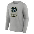 thumbnail image 2 of Men's Gray Notre Dame Fighting Irish Logo Long Sleeve T-Shirt, 2 of 3