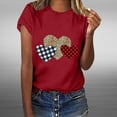 thumbnail image 2 of Ichuanyi Womens Tops, Summer Women's Shirt Tees Funny Cute Short Sleeve Fall T Shirt Hearth Love Shirt Gift Tops Blouse Gift For Couples, 2 of 6
