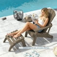 thumbnail image 3 of FOOWIN Folding HDPE Adirondack Chair with 4 in 1 Cup Holder Tray Plastic Adirondack Chairs Weather Resistant Lawn Outdoor Firepit Chairs, 3 of 8