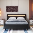 thumbnail image 5 of Homfa Full LED Bed, 16 Colors LED Lights Platform Bed Frame with Adjustable Upholstered Headboard, Black, 5 of 8