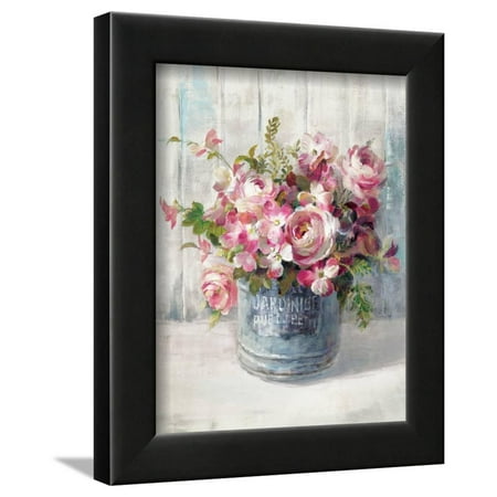 Garden Blooms I Fl Pink Flower Shabby Chic Cottage Still Life Framed Print Wall Art By Danhui Nai