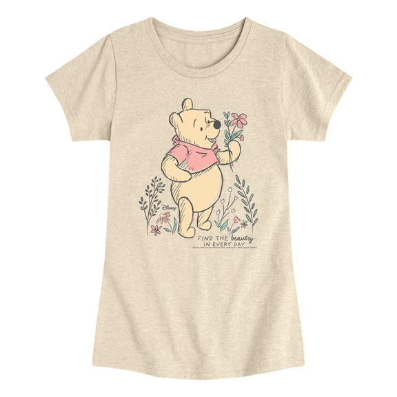 Winnie the Pooh - Find the Beauty in Every Day - Youth Girls Fitted Short Sleeve T-Shirt