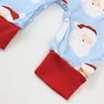 thumbnail image 5 of Pandaie Infant Baby Boy Girl Clothes Santa Long Sleeve Jumpsuit Newborn First Christmas Outfit One Piece Romper Blue 6-12 Months, 5 of 7