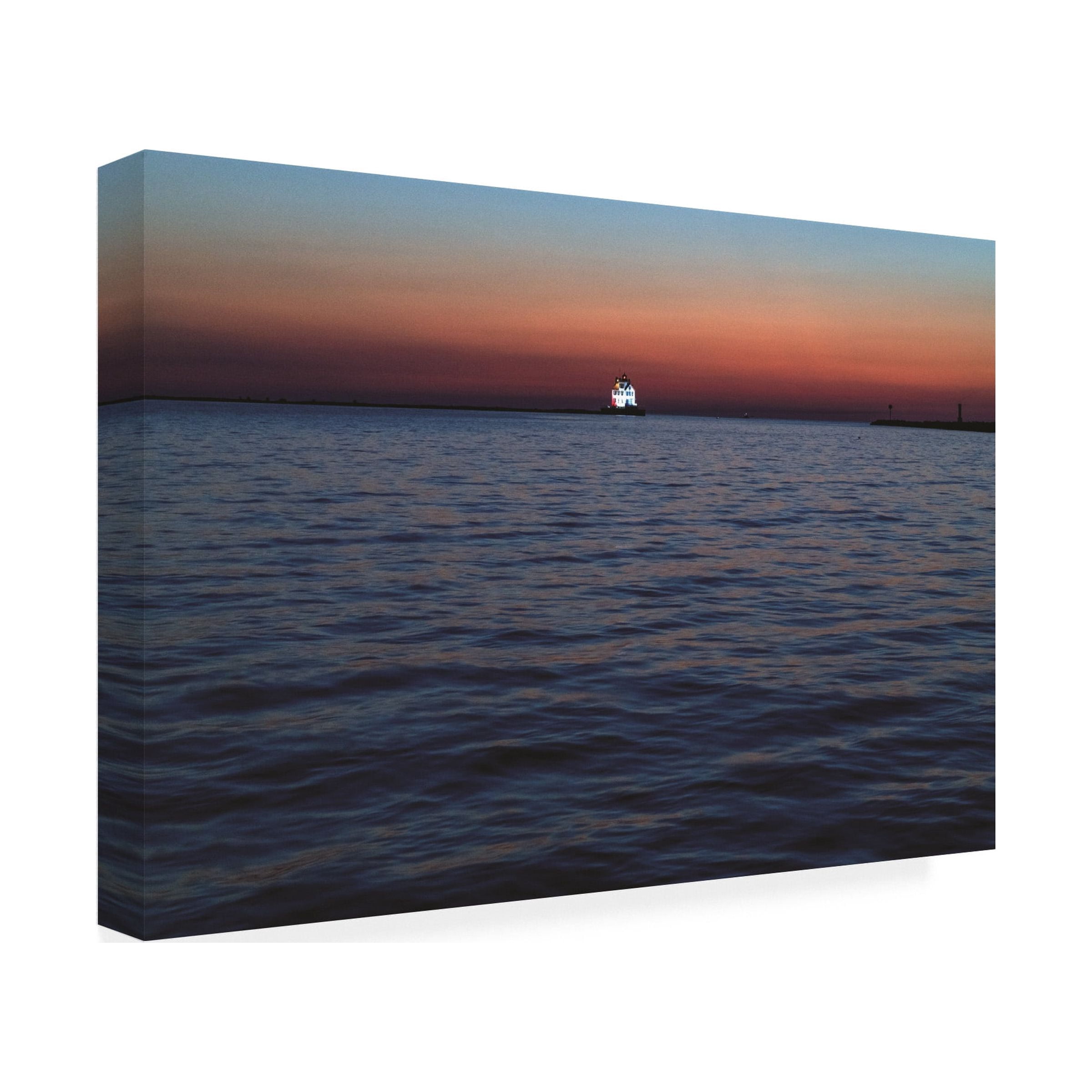 Kurt Shaffer Photographs 'Beautiful Lorain Harbor Lighthouse At Sunset' Canvas Art