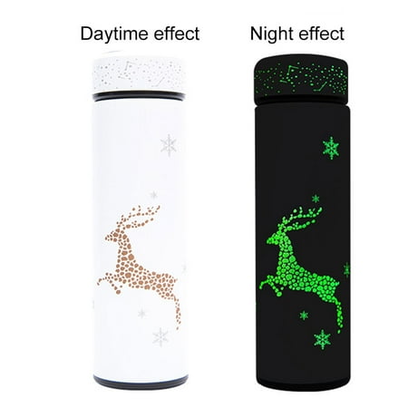 

Luminous Display Insulation Cup Stainless Steel Portable 500ml Water Bottle