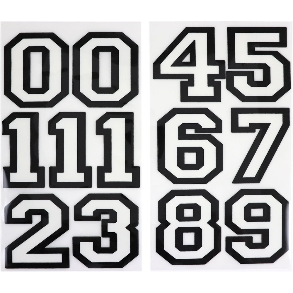 Wrights IronOn Numbers 3"Black