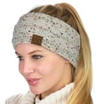 thumbnail image 2 of Diadema de punto de lana con puntos de colores abigarrados de estilo europeo y americano, diadema con forma de C, sombrero de copa vacío para otoño e invierno, accesorios para el cabello con giro, 2 of 6